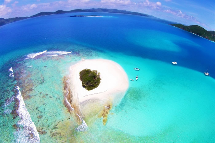 Sandy Spit East End of Jost Van Dyke Get there from St. Thomas USVI with Caribbean Blue Boat Charters